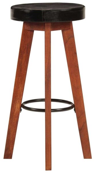 VidaXL Bárszék - 2 db - Akácfa és Bőr - 76cm