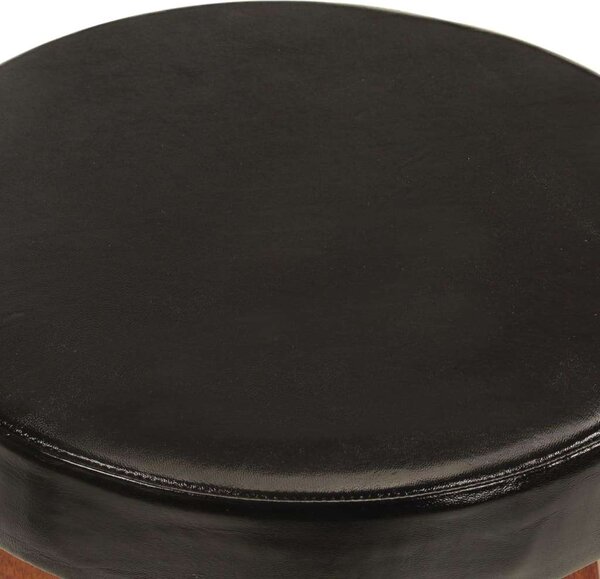 VidaXL Bárszék - 2 db - Akácfa és Bőr - 76cm