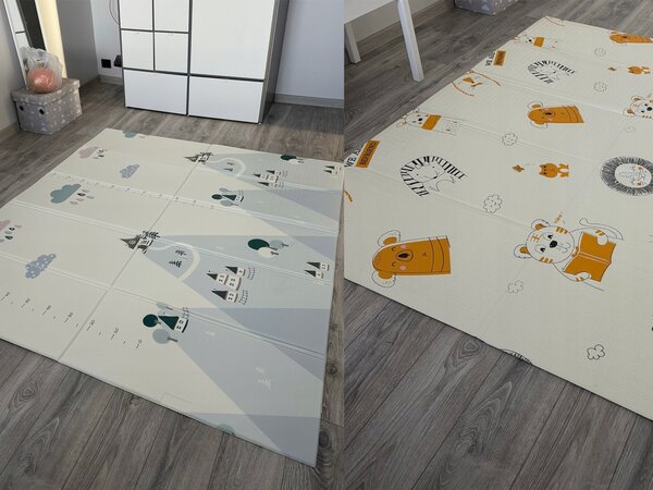 Összecsukható habszivacs játszószőnyeg gyerekeknek 200x180 BeFriend