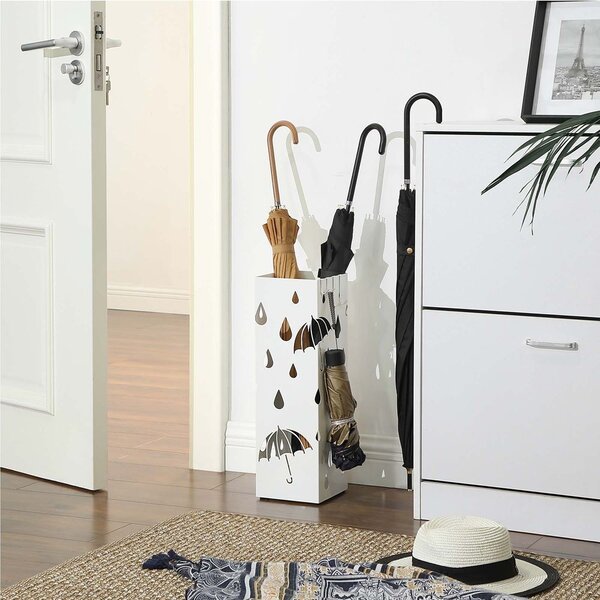 UMBRELLA fém esernyőtartó, 15,5x15,5x49cm, fehér SongmicsHome
