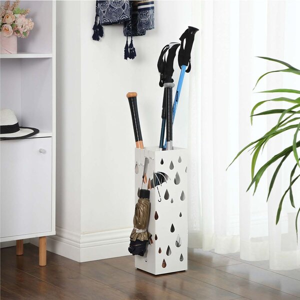 UMBRELLA fém esernyőtartó, 15,5x15,5x49cm, fehér SongmicsHome