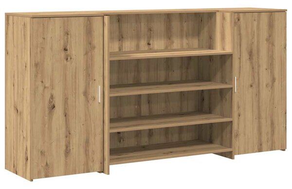 Recepciós pult kézműves tölgy 200x50x103,5 cm szerelt fa