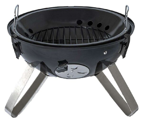 Barbecook BC-SMO-5017 Oskar S zománcozott füstölő és grill, fekete, átmérő 40cm