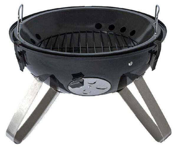 Barbecook BC-SMO-5017 Oskar S zománcozott füstölő és grill, fekete, átmérő 40cm
