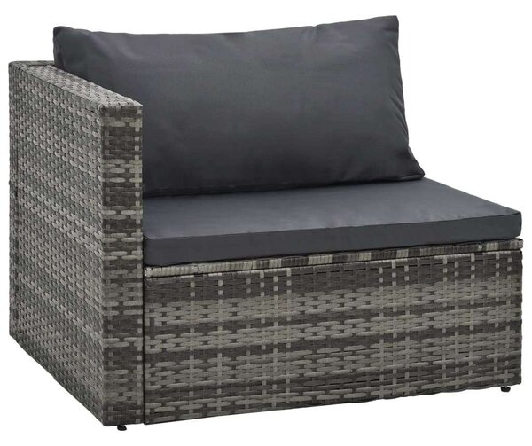 VidaXL Polyrattan Kerti Ülőgarnitúra - 5 részes - Szürke