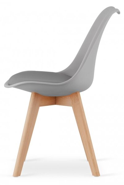 Étkező garnitúra 1 + 4, ADRIA 120x80cm fehér asztal + BALI MARK szék szürke