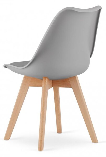 Étkező garnitúra 1 + 4, ADRIA 120x80cm fehér asztal + BALI MARK szék szürke