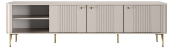 Vesper 3D TV-szekrény 187 cm - kasmír / arany színű lábak