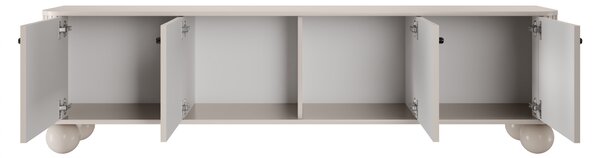 Vesper 4D TV-állvány 187 cm – kasmír / fekete fogantyúk / gömb alakú lábak