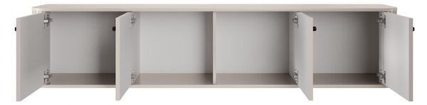 Vesper 4D fali TV szekrény 187 cm - kasmír / fekete fogantyúk