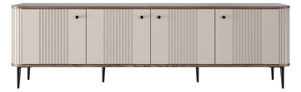 Vesper 4D TV-szekrény 187 cm - kasmír / diófa / fekete lábak