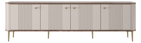 Vesper 4D TV-szekrény 187 cm - kasmír / diófa / arany lábak