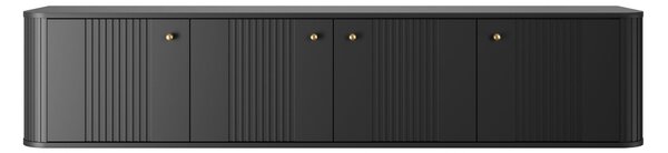 Vesper 4D függő TV-szekrény 187 cm - fekete / arany fogantyúk