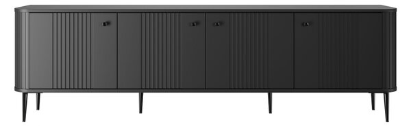 Vesper 4D TV szekrény 187 cm - fekete / fekete lábak