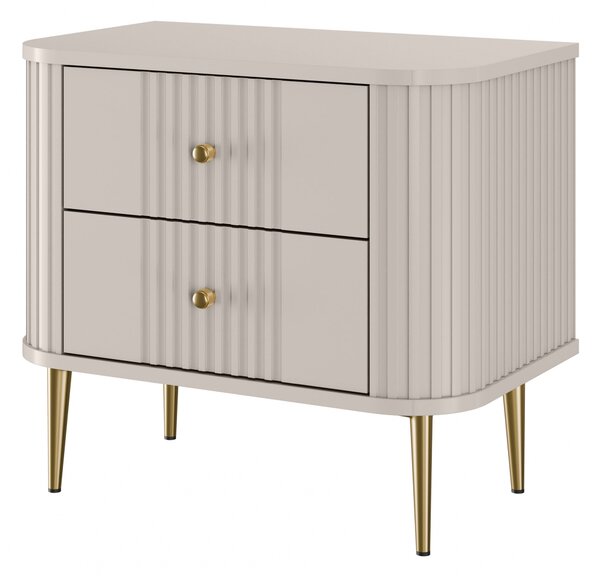 Vesper 56 cm-es éjjeliszekrény készlet - kasmír / arany lábak