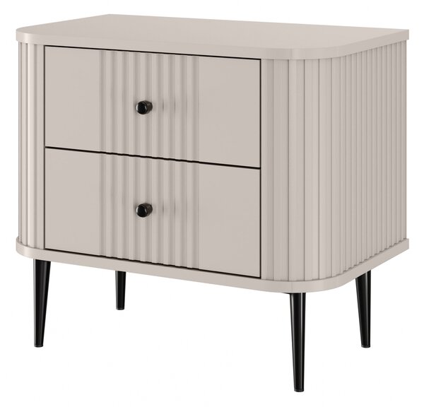 Vesper éjjeliszekrény készlet 56 cm - kasmír / fekete lábak