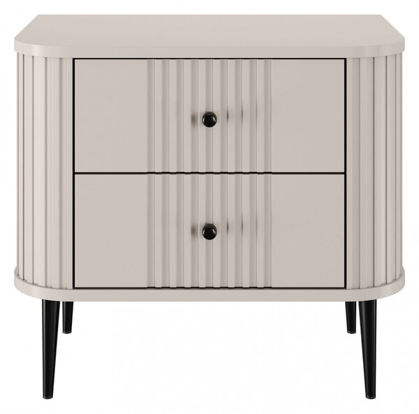 Vesper éjjeliszekrény készlet 56 cm - kasmír / fekete lábak