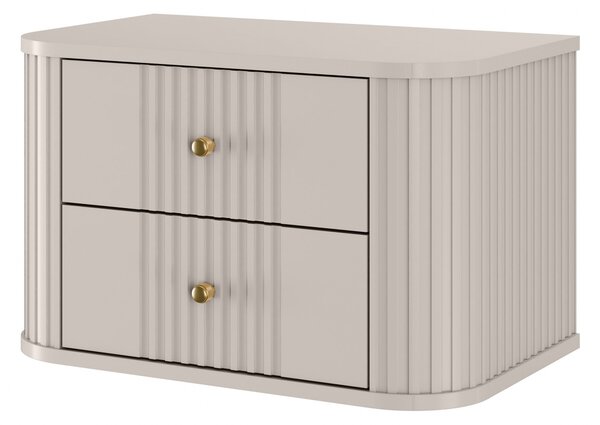 Vesper függő éjjeliszekrény készlet 56 cm - kasmír / arany fogantyúk