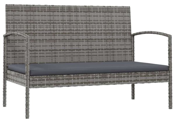 VidaXL Polyrattan Kerti Bútorszett - 8 részes, Szürke