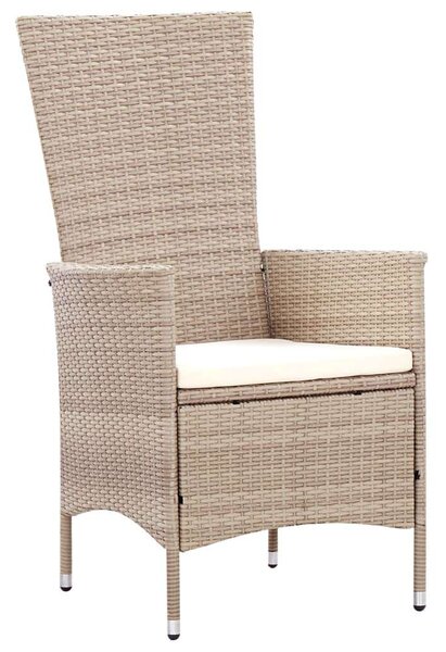 VidaXL Polyrattan Étkezőgarnitúra - 7 részes - Bézs