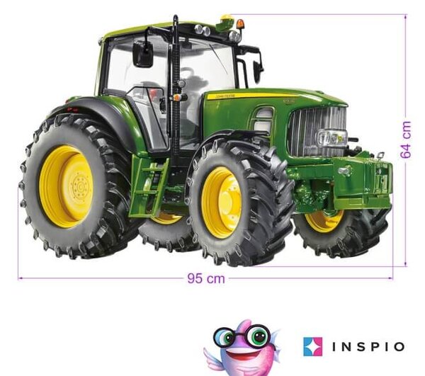 INSPIO - átragasztható textil matrica - Traktor falmatrica - Traktor faltetoválás