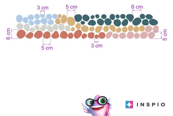 INSPIO - átragasztható textil matrica - Színes foltocskák gyerekszobába