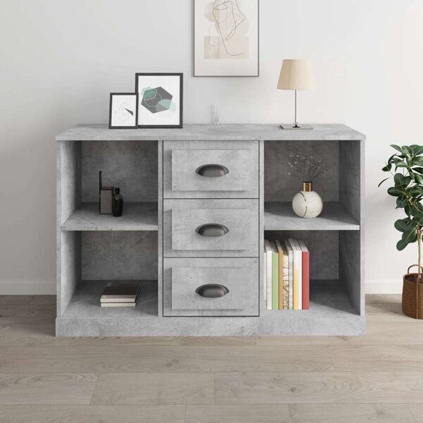 VidaXL betonszürke szerelt fa tálalószekrény 104,5 x 35,5 x 67,5 cm