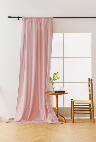 OXFORD LIGHT rózsaszín függöny 140x250 cm Felfüggesztés: Hullámos sínszalag