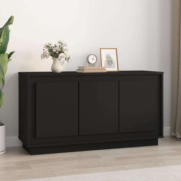 VidaXL fekete szerelt fa tálalószekrény 102x35x55 cm