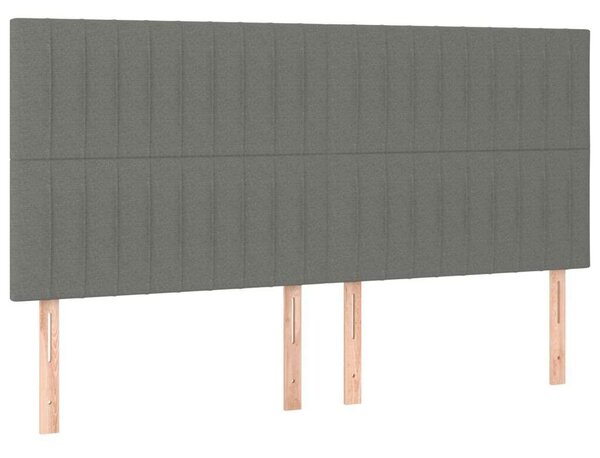 VidaXL Ágykeret - Sötétszürke Szövet - 200x200 cm