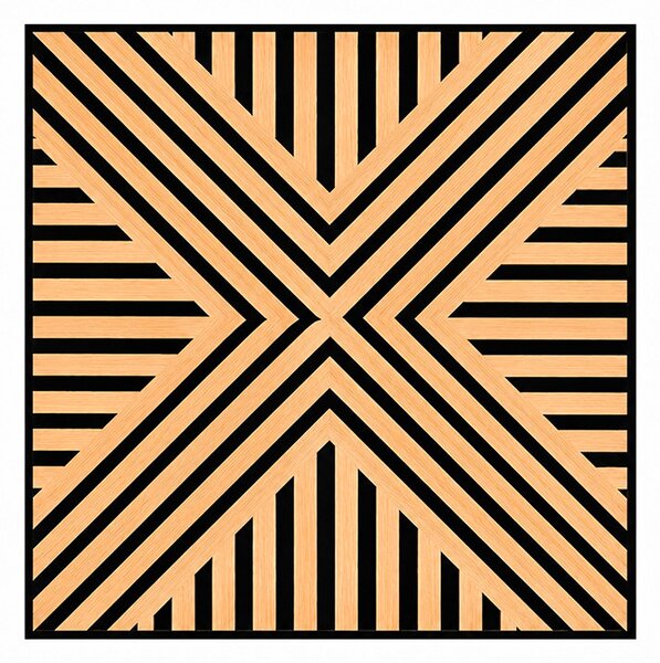 Akusztikus falpanel Deco VII bambusz hatású 60x60x1,8 cm