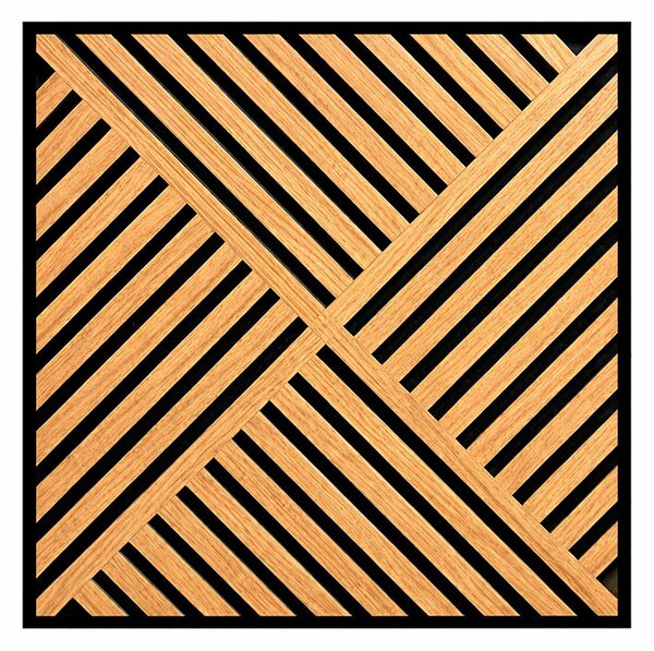 Akusztikus falpanel Deco VIII bambusz hatású 60x60x1,8 cm