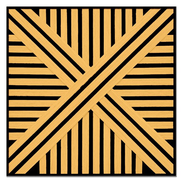 Akusztikus falpanel Deco VI bambusz hatású 60x60x1,8 cm