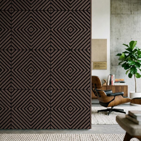 Akusztikus falpanel Deco XI olajos tölgy hatású 60x60x1,8 cm