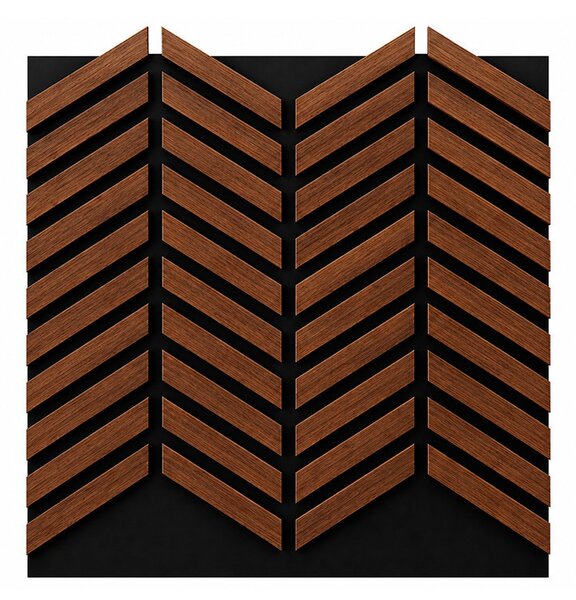 Akusztikus falpanel Deco XII dió hatású 60x60x1,8 cm
