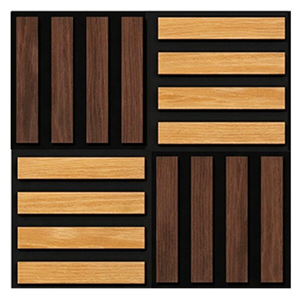 Akusztikus falpanel Deco X bambusz hatású 60x60x1,8 cm