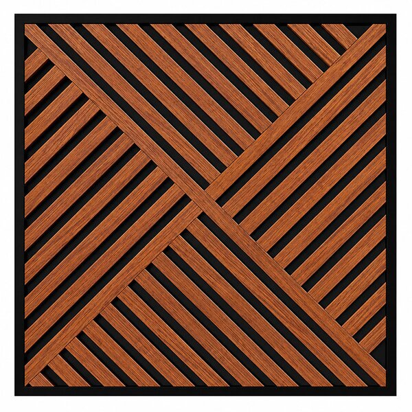 Akusztikus falpanel Deco VIII dió hatású 60x60x1,8 cm
