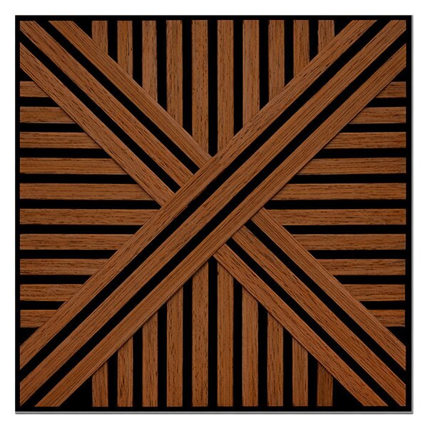 Akusztikus falpanel Deco VI dió hatású 60x60x1,8 cm