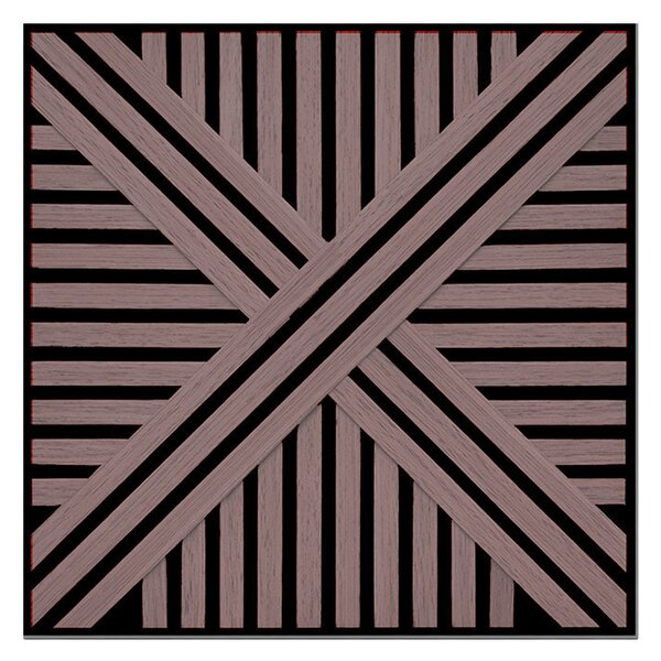 Akusztikus falpanel Deco VI olajos tölgy hatású 60x60x1,8 cm