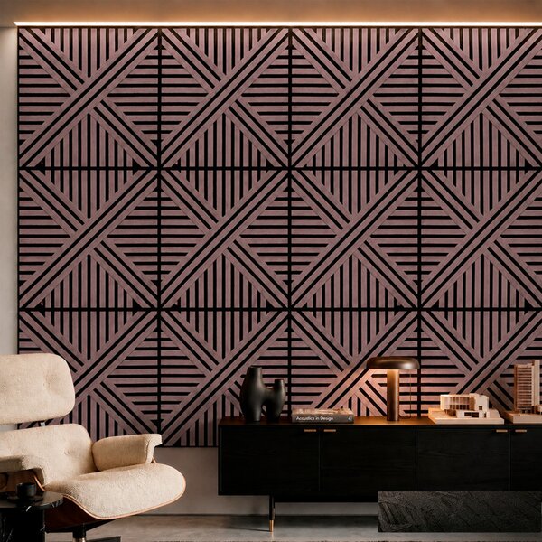Akusztikus falpanel Deco VI olajos tölgy hatású 60x60x1,8 cm