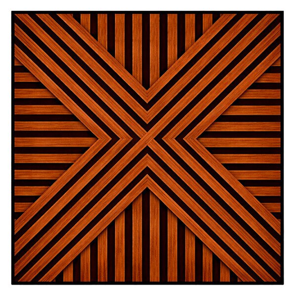 Akusztikus falpanel Deco VII dió hatású 60x60x1,8 cm
