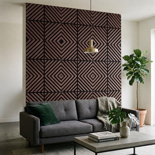Akusztikus falpanel Deco IX olajos tölgy hatású 60x60x1,8 cm