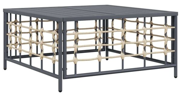 Polyrattan Kerti Ülőgarnitúra - 6 részes - Antracit Szürke