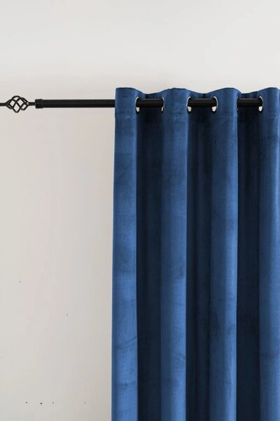 Sötétítő függöny DREAM VELVET 140x250 cm, tengerészkék Felfüggesztés: Fém gyűrűk