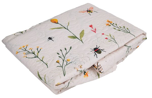 Ágytakaró INSECTA, krém色 Méret: 170 x 210 cm