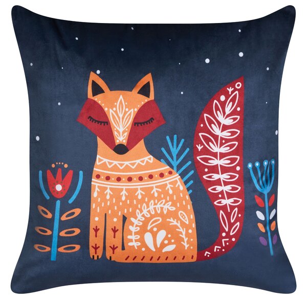 2 db díszpárna FIRESPIKE Bársony 45 x 45 cm Sötétkék