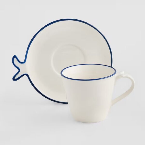 HOME & YOU csésze aljjal 260ml , halas