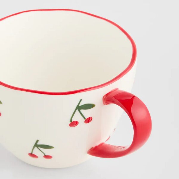 HOME & YOU kávéscsésze aljjal 200ml , cseresznye