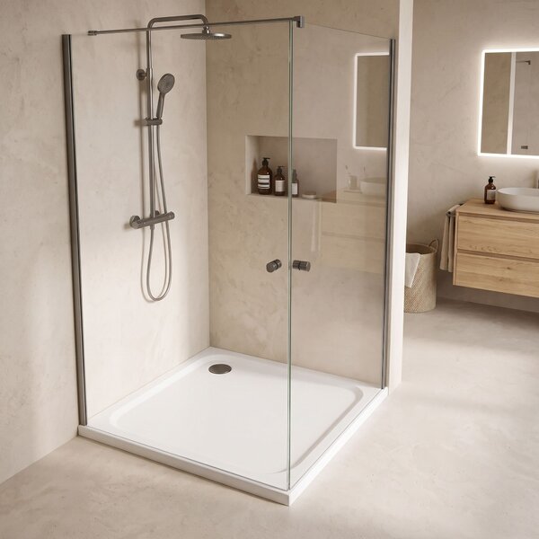 Zuhanytálca Rea Belmond White 80x80 Titan