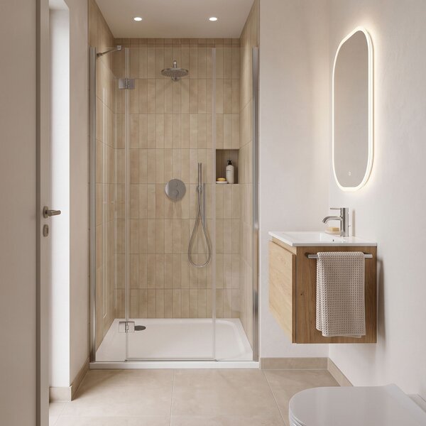 Zuhanytálca Rea Belmond White 80x80 Titan